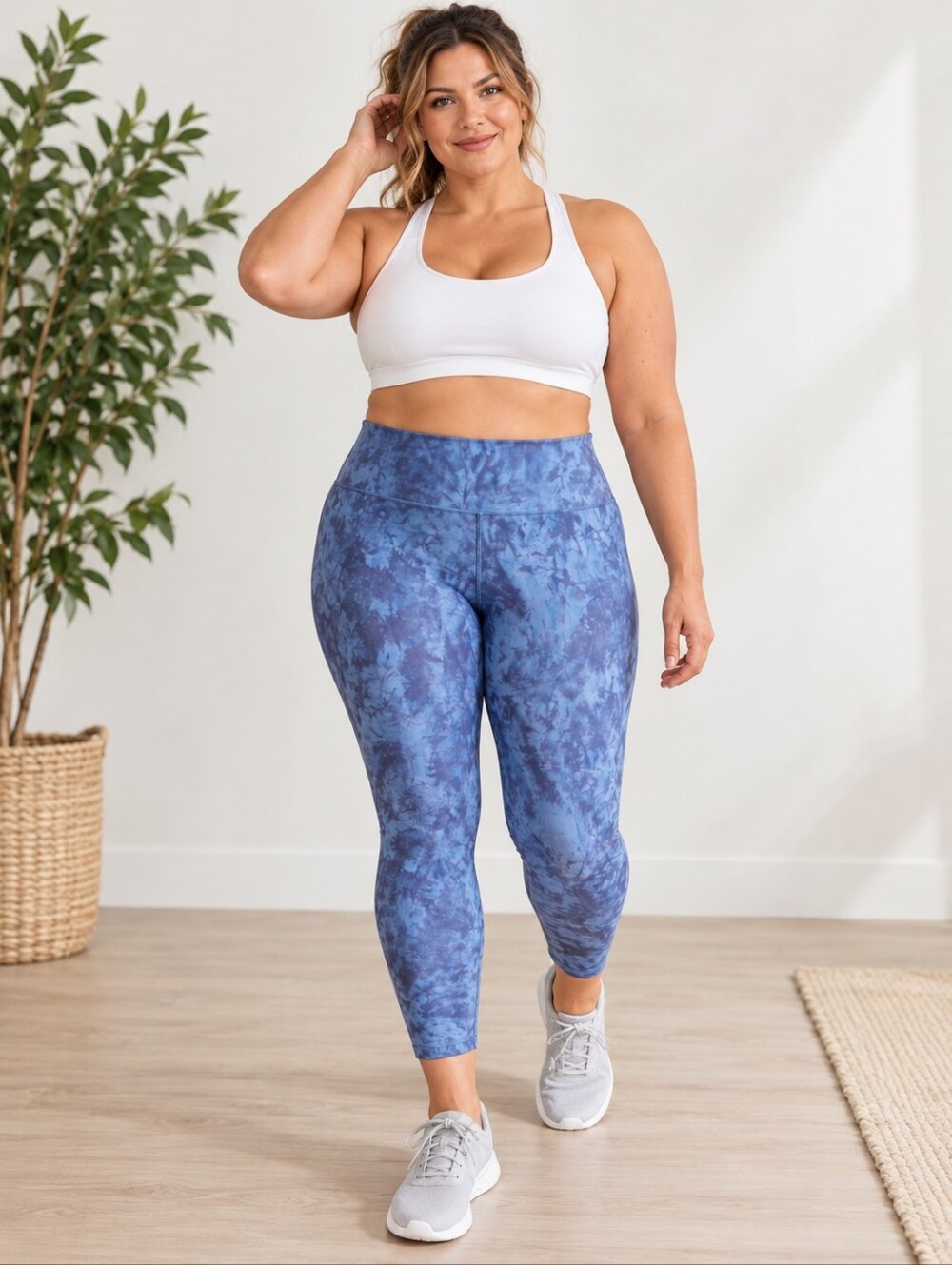 Glyder 3X Tie Dye High Waist Leggings NWT Purple Yoga Activewear Plus Size
